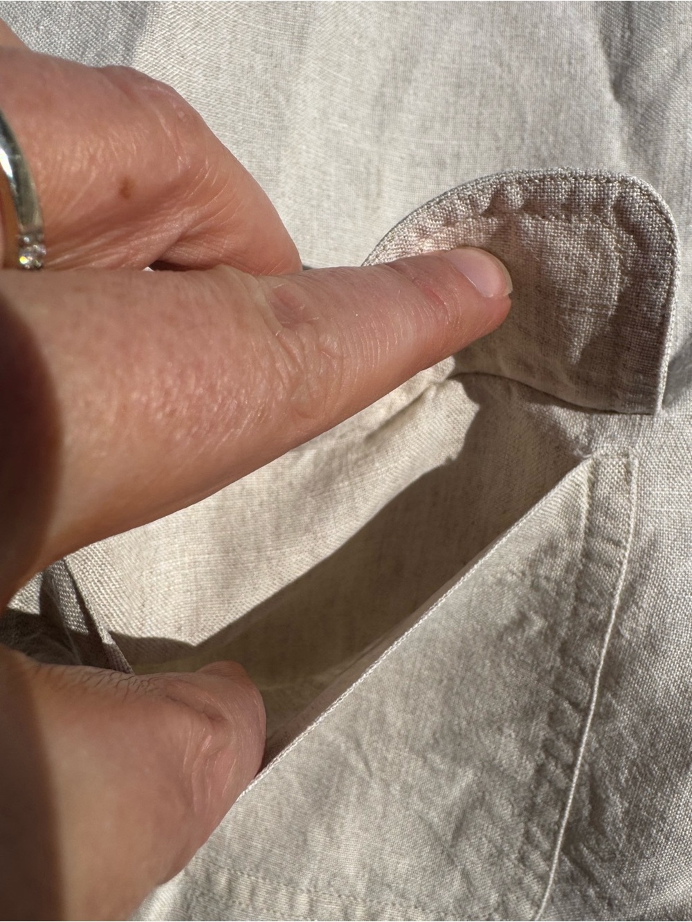 Talbots 100% Irish Linen Cream Flax Button Front Blazer Unlined 8 Coastal Summer - Picture 8 of 11